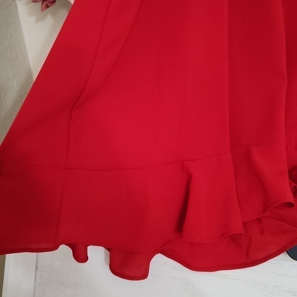 Romantic Red Sleeveless Mini Dress XXL Date Night Y2K Concert Party - Picture 11 of 12